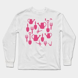 Gardener Pink Pattern Long Sleeve T-Shirt